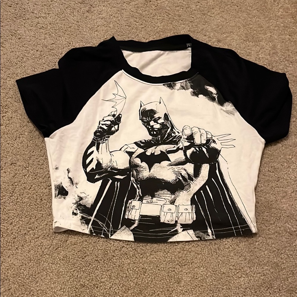 Black and White Batman Graphic Tee